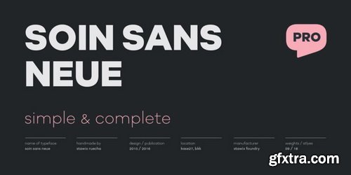 Soin Sans Neue Font Family $299