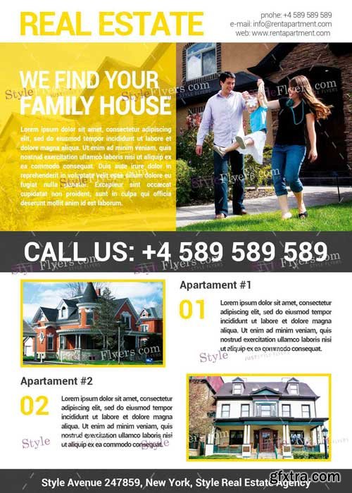 Real Estate V5PSD Flyer Template