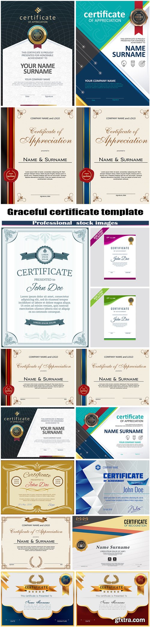 Graceful certificate template