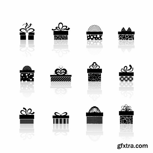 Collection of icon sticker sticker bottle bottle box package vector picture 25 EPS