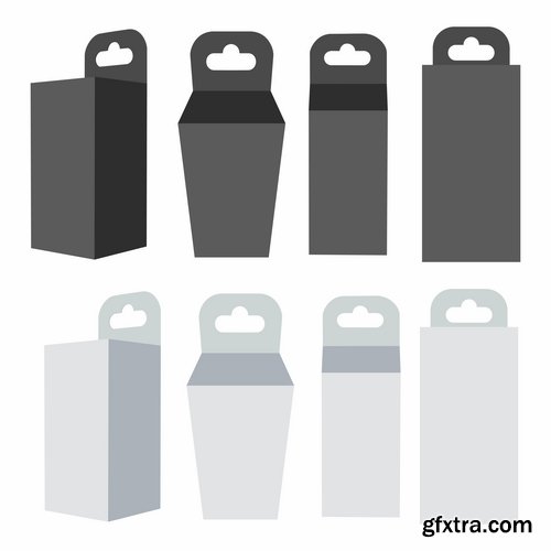 Collection of icon sticker sticker bottle bottle box package vector picture 25 EPS