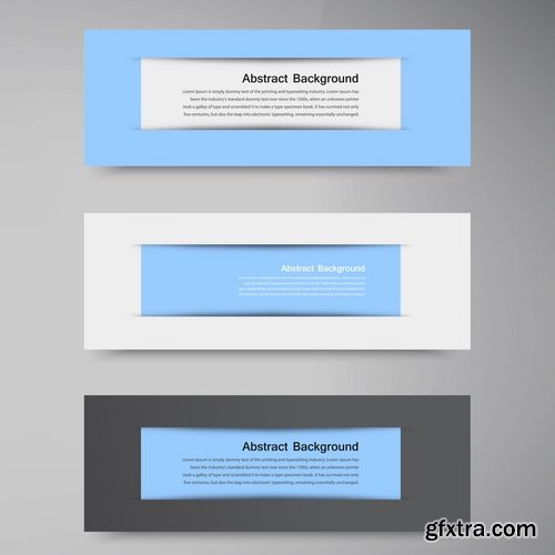 Collection business card flyer banner vector image 4-25 EPS