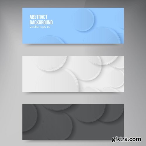 Collection business card flyer banner vector image 4-25 EPS