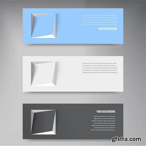 Collection business card flyer banner vector image 4-25 EPS