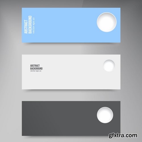 Collection business card flyer banner vector image 4-25 EPS