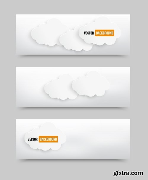 Collection business card flyer banner vector image 4-25 EPS