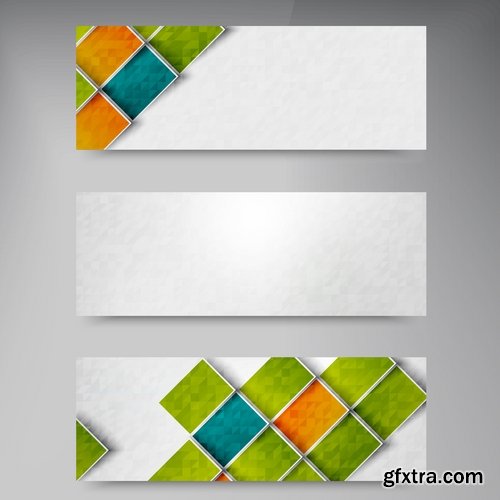 Collection business card flyer banner vector image 4-25 EPS