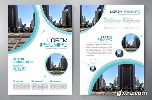 Collection of book cover template log example flyer banner vector image 25 EPS