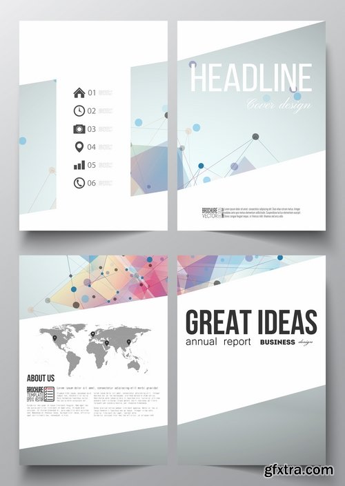 Collection of book cover template log example flyer banner vector image 25 EPS