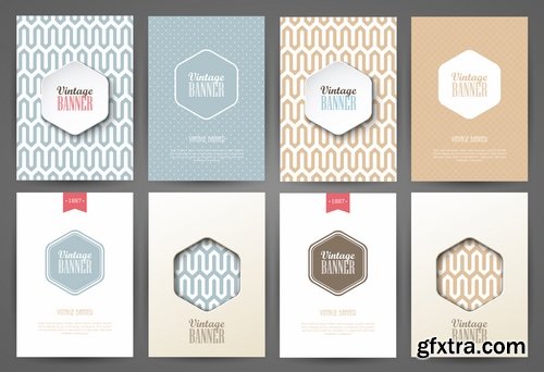 Collection of book cover template log example flyer banner vector image 25 EPS