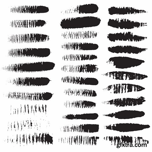 Collection smear smudge mascara retouching deco border wave line vector image 25 EPS