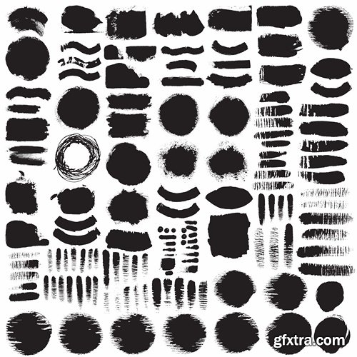 Collection smear smudge mascara retouching deco border wave line vector image 25 EPS