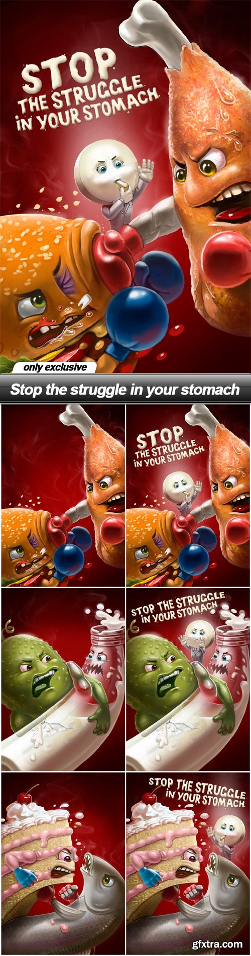 Stop the struggle in your stomach - 6 UHQ JPEG