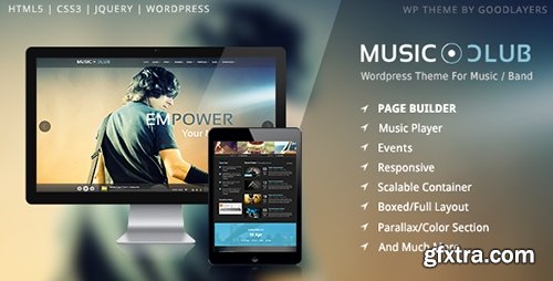 ThemeForest - Music Club v1.0.9 - Music/Band/Club/Party Wordpress Theme - 7017803