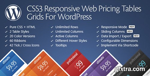 CodeCanyon - CSS3 Responsive WordPress Compare Pricing Tables v10.6 - 629172