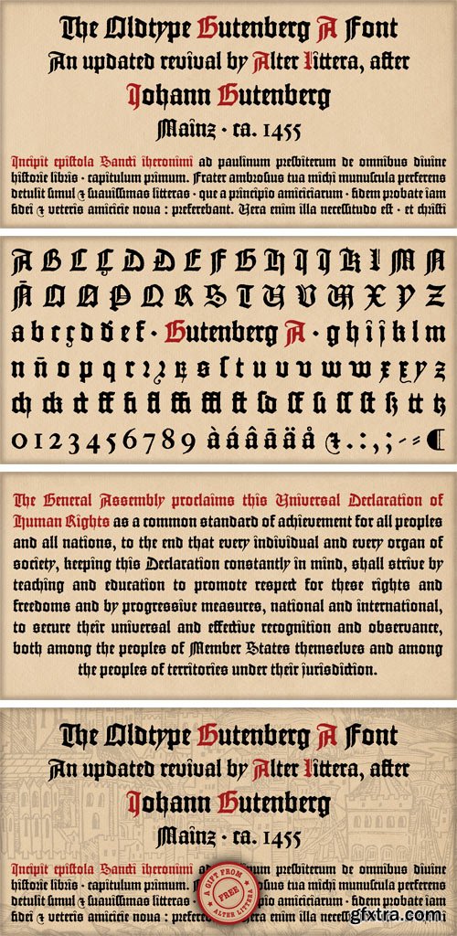 Gutenberg A Font