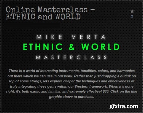 Mike Verta Online Masterclass ETHNIC and WORLD TUTORiAL-TZG