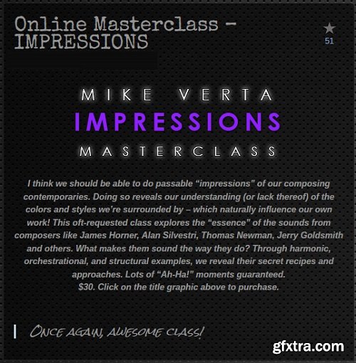 Mike Verta Online Masterclass Impressions TUTORiAL-TZG