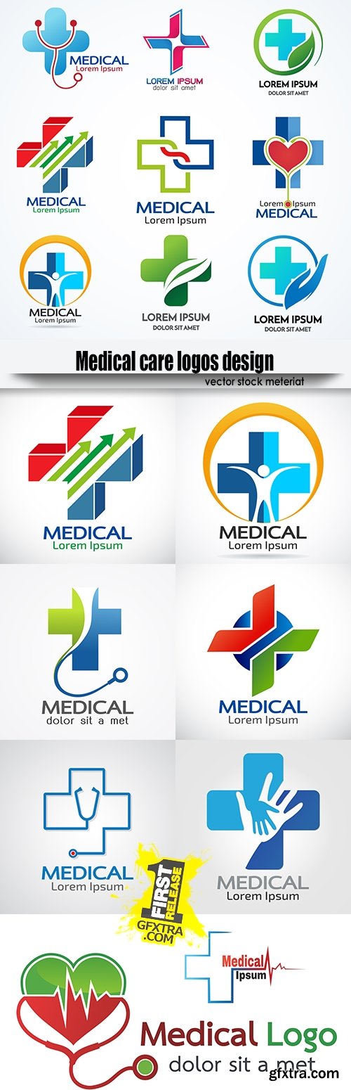 Medical care logos design