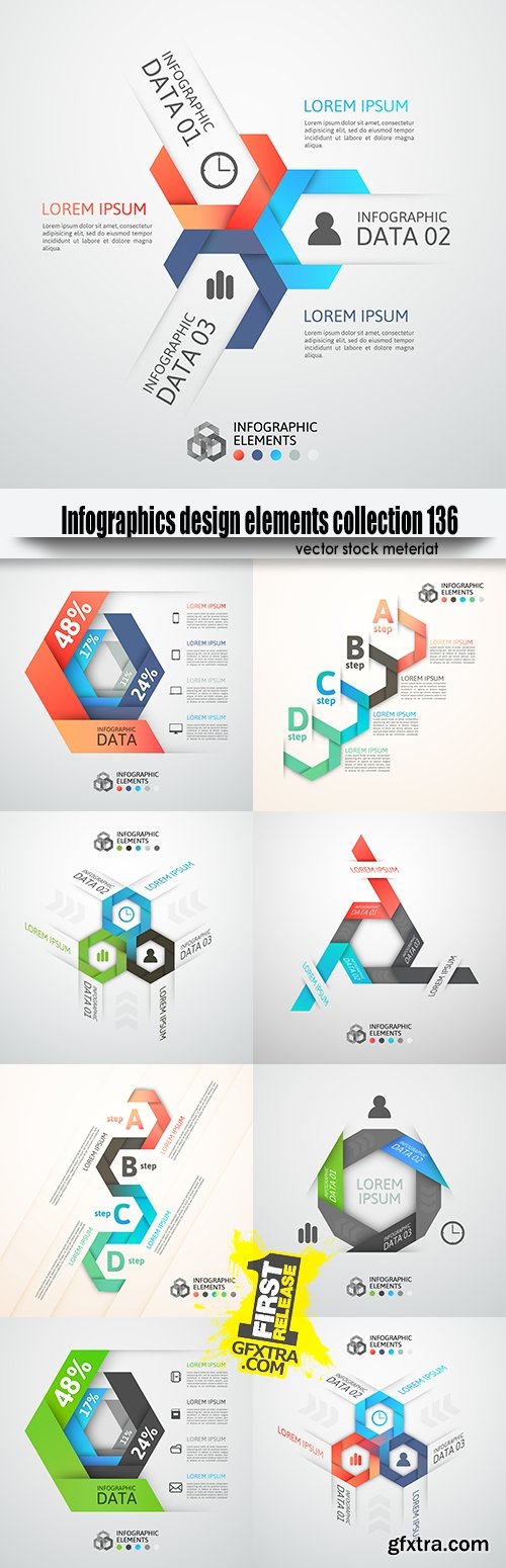 Infographics design elements collection 136