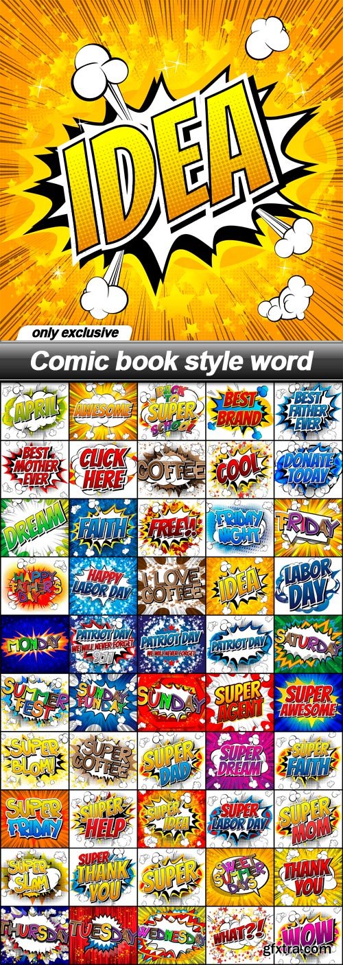 Comic book style word - 50 EPS