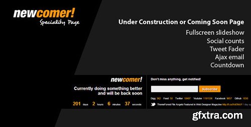 ThemeForest - New Comer v2.2 - Under Construction & Coming Soon - 1741861