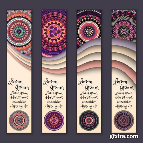 Tribal & Ethnic Ornamental Banners - 15xEPS