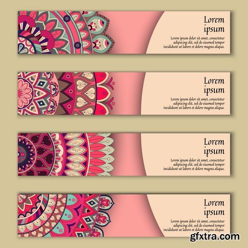 Tribal & Ethnic Ornamental Banners - 15xEPS