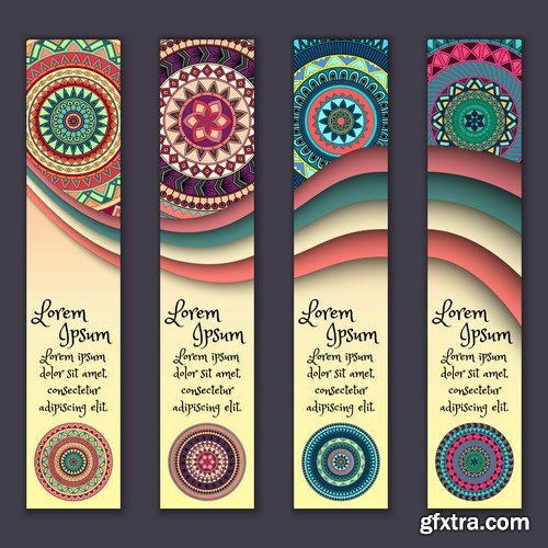 Tribal & Ethnic Ornamental Banners - 15xEPS