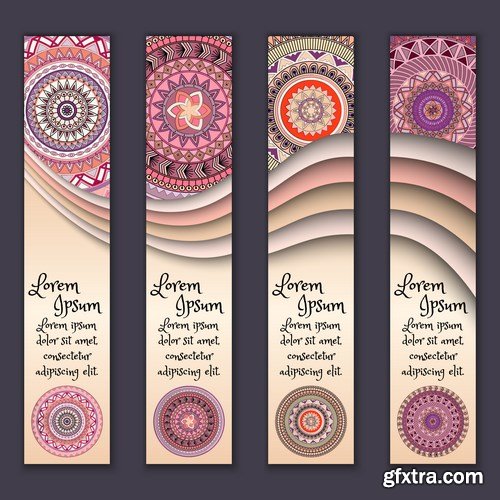 Tribal & Ethnic Ornamental Banners - 15xEPS