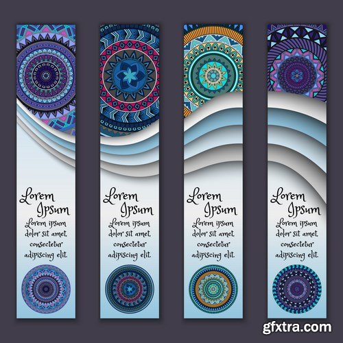 Tribal & Ethnic Ornamental Banners - 15xEPS