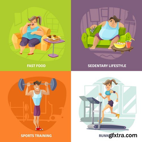 Fitness, Sport & Healthy Lifestyle - 18xEPS