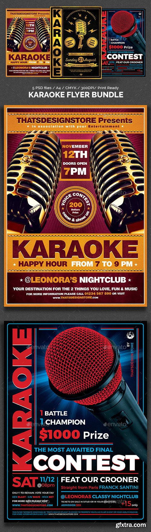 GraphicRiver - Karaoke Flyer Bundle - 18101092