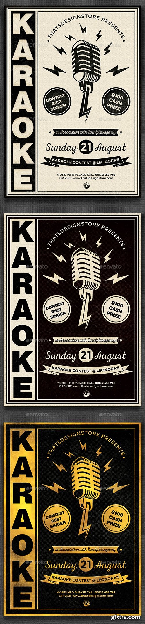 GraphicRiver - Karaoke Flyer Bundle - 18101092