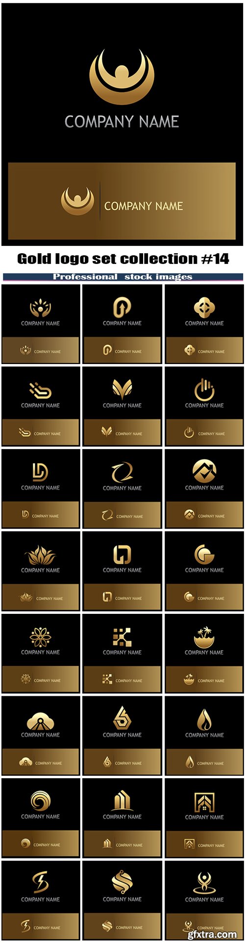 Gold logo set collection #14