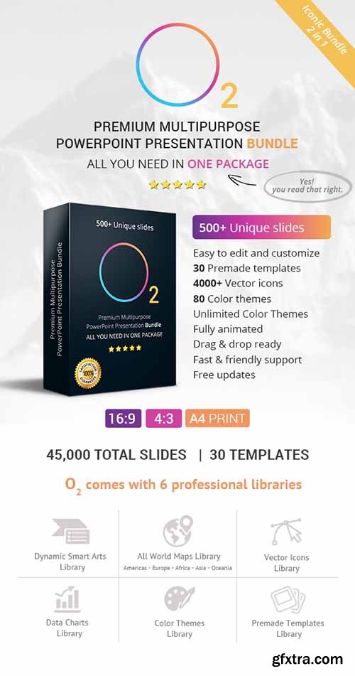 Graphicriver O2 - Premium Multipurpose PowerPoint Presentation Bundle 15956781