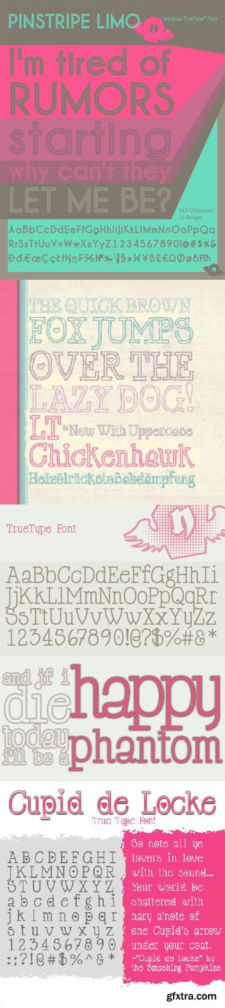 4 Lovely Fonts