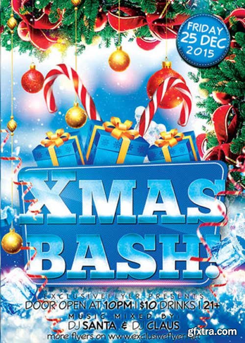 Christmas Bash Flyer PSD V7 Template