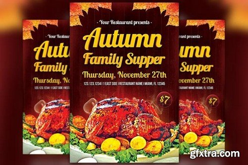 CM - Autumn Family Supper Flyer Template 307874