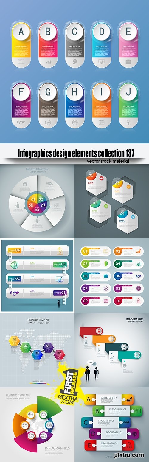 Infographics design elements collection 137