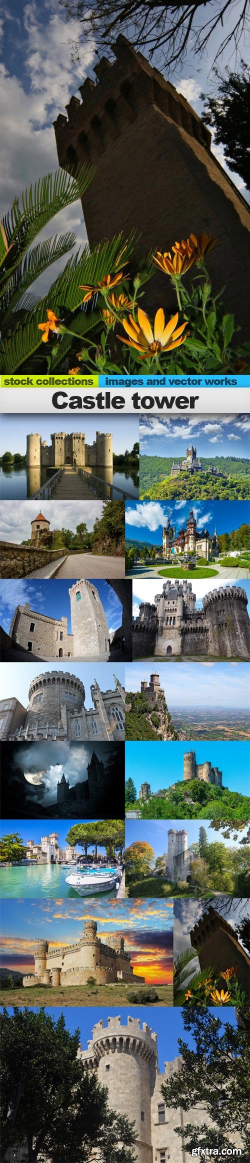 Castle tower, 15 x UHQ JPEG