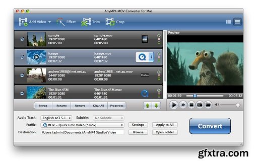 AnyMP4 MOV Converter 6.3.10 (Mac OS X)