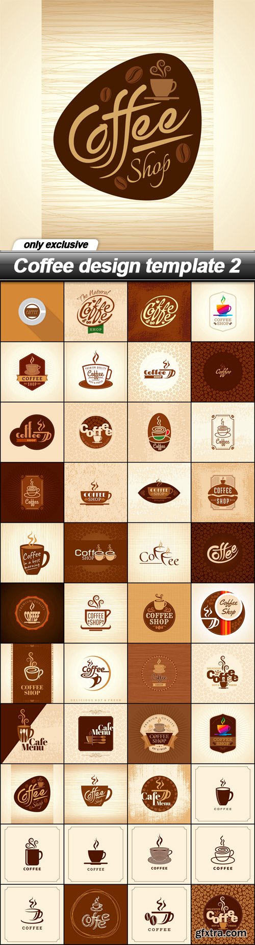 Coffee design template 2 - 44 EPS