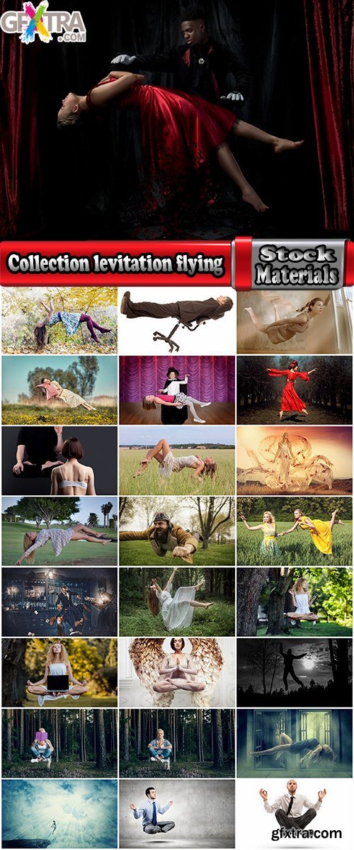 Collection levitation flying hover above the ground woman man girl HQ Jpeg