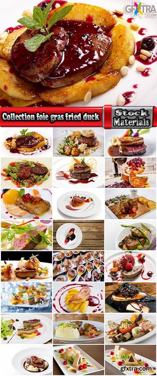 Collection foie gras fried duck sternum delicacy dishes presentation 25 HQ Jpeg