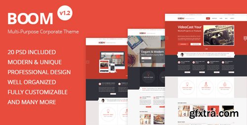 ThemeForest - BOOM - Multi-Purpose Corporate PSD Theme 3939191