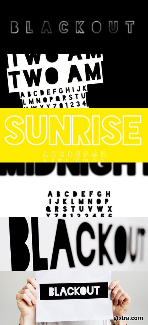 Blackout font