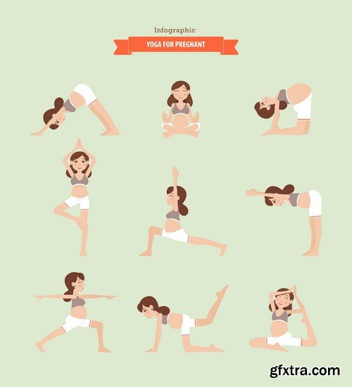 Yoga for pregnant women - 6 EPS