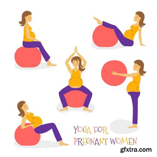 Yoga for pregnant women - 6 EPS