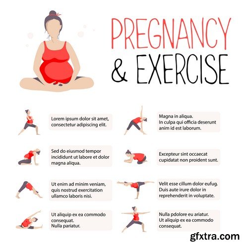 Yoga for pregnant women - 6 EPS